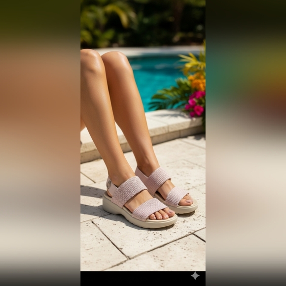 Sketchers Cali Day Blush Pink Size 7 Women's Sandals (EUC) - Picture 1 of 12